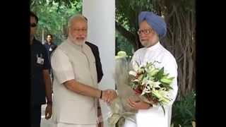 PM Narendra Modi meets Dr Manmohan Singh [upl. by Noyrb284]