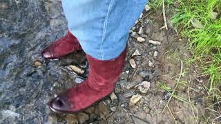 My Hogl Purple Suede Boots by the Pond III [upl. by Ettedo]