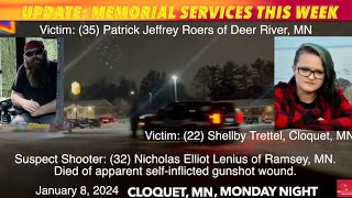 UPDATE Memorial Services Double MurderSuicide In Cloquet Minnesota [upl. by Nibas286]