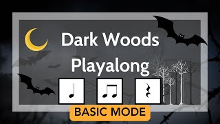 Spooky Halloween Rhythm Play Along  Quarter Eighth Quarter Rest  Dark Woods [upl. by Rickie]