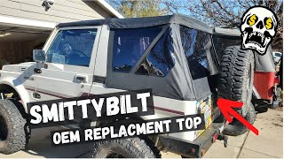 Samurai Soft Top Install  New Smittybilt with Tinted Windows [upl. by Nwahsav]