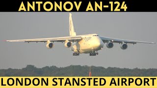 Antonov AN124 Arrival and Departure  London Stansted Airport [upl. by Fenny]