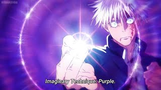 Gojo  Imaginary Technique  Purple  Gojo vs Toji final battle  Jujutsu Kaisen season 2 episode 4 [upl. by Yssak]