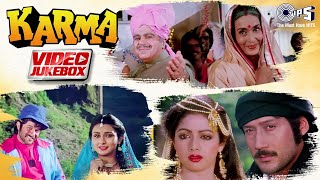 Karma Movie All Songs  Video Jukebox  Dilip Kumar Nutan  Sridevi Jackie Shroff  Anil Kapoor [upl. by Yaned]