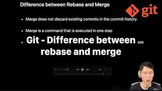 Git  Difference between Rebase and Merge [upl. by Refynnej]