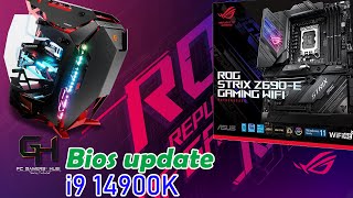 ASUS ROG STRIX Z690 E GAMING WIFI Bios Update intel core i9 12900k 12th gen to i9 14900K 14th CPU [upl. by Aramak126]