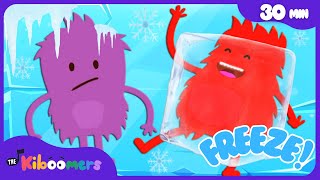 Freeze Dance Sharks Frogs amp More  30 mins Dance Party Compilation  The Kiboomers Kids Songs [upl. by Ernestus]