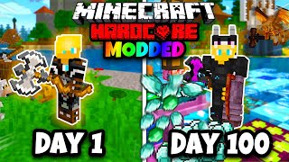 I Spent 100 Days in 117 HARDCORE MODDED Minecraft Heres What Happened [upl. by Alehs]