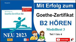 Goethe Zertifikat B2 Hören 2023  DTZ Prüfung Hörverstehen 2023  ÖSD  Telc B2 Hören 2023 MD3 [upl. by Aicilef]