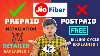 Jio Fiber Prepaid Vs Postpaid Which is Better   Jio Fiber Installation Detailed Explained [upl. by Valenka]