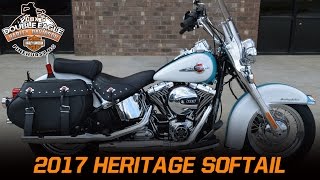 2017 HarleyDavidson Heritage Softail FLSTC Crushed Ice Pearl amp Frosted Teal Pearl [upl. by Shanie]