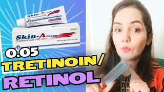 SKIN A TRETINOIN cream 005  How to apply Tretinoin cream  Best Antiaging cream [upl. by Eetnod168]