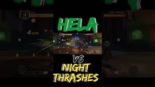 HELA VS NIGHT THRASHES WHO IS STRONG 🤔fighting gaming games [upl. by Llehcam]