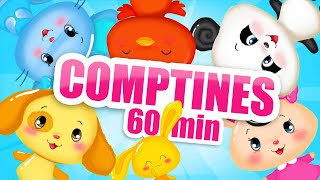 Apprendre les couleurs  60min de Comptines  Chansons avec les Titounis  French Nursery Rhymes [upl. by Watanabe841]