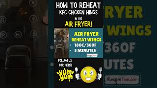 Reheat Chicken Wings In Air Fryer shorts [upl. by Alicsirp]