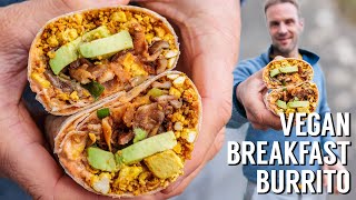 EPIC VEGAN BREAKFAST BURRITO RECIPE [upl. by Gabrielli]