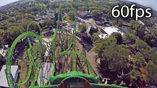 The Monster front seat onride HD POV 60fps Adventureland Iowa [upl. by Lontson]