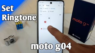 how to set ringtone in moto g04 [upl. by Ennaerb]