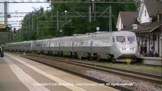 SJ X2 multiple trains at Katrineholm Sweden [upl. by Morena]