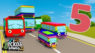 WE LOVE ALL SIZES  5 Rainbow Buses｜Geckos Garage Songs｜Kids Songs｜Trucks for Kids [upl. by Innoj183]