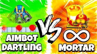 AIMBOT Dartling gunner vs HACKED Mortar monkey [upl. by Zoldi]