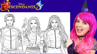 Coloring Descendants 3 Mal Evie amp Carlos [upl. by Tennes862]