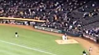 Fan running on field at As game 8509 [upl. by Hannahs42]