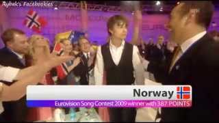 Alexander Rybak  winning the ESC final 2009 [upl. by Anivram]