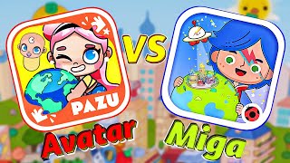 Avatar World vs Miga Town ❤️ Miga My World vs Pazu [upl. by Mihsah735]