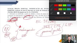 Súmula 262 TST  contagem de prazos processuais e recesso forense [upl. by Ylak]