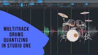 TUTORIAL STUDIO ONE Quantizzare le batterie in Studio One con Marker Bend mettere a tempo batterie [upl. by Nner]