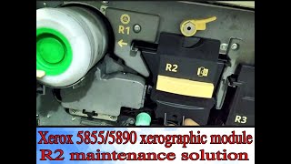 Xerox 58555890 xerographic module R2 maintenance solution  Dark black line problem solution [upl. by Glimp158]