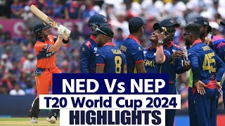 Netherlands vs Nepal T20 World Cup 2024 7th Match Highlights NED vs NEP Full Highlights [upl. by Seta472]