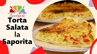 RICETTA Torta salata VEGETARIANA chiamata La Saporita una Quiche Lorraine [upl. by Nuahsak863]