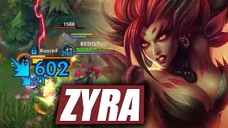 Wild Rift Zyra Gameplay New Champion Build amp Runes [upl. by Hanway]