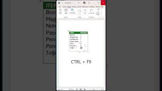 Adding up Cells in a MS Word Table [upl. by Trudnak]