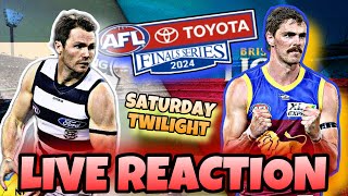 AFL PRELIM FINAL GEELONG CATS vs BRISBANE LIONS  LIVE REACTION [upl. by Millhon965]