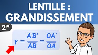 Lentille convergente  GRANDISSEMENT  Seconde  Physique Chimie [upl. by Dinin]