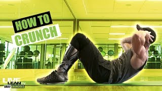 How To Do A CRUNCH  Exercise Demonstration Video and Guide [upl. by Tnahsarp]