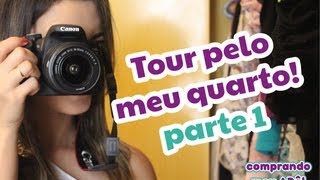 Tour pelo meu quarto como organizar o guardaroupa  Parte 1 [upl. by Henson]