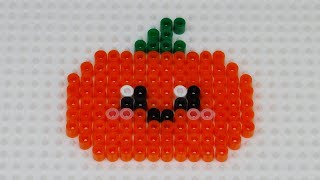 How to Make a Perler Beads Pumpkin  Halloween Beaded Crafting Idea [upl. by Wrightson]