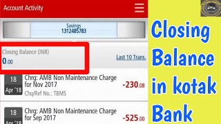 Closing balance kotak bank meaning  What is closing balance in kotak mahindra bank Closing Balance [upl. by Eirrehs280]