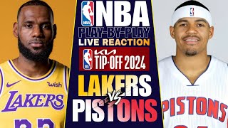 🔴LAKERS vs PISTONS │ LIVE NBA Basketball Game PlayByPlay Reaction amp Scoreboard [upl. by Llamaj459]