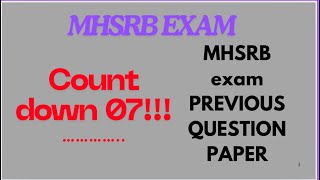 MHSRBNursing ExamPreparationImportant MCQSMHSRB previous question paper [upl. by Cecilia]