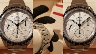 Omega Speedmaster Racing 40MM Silver Dial Steel Bracelet 32630405002001 [upl. by Reppiks846]