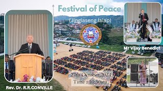 Jowai Presbyterian Church II Festival of Peace II Rev Dr RR Conville II 1030 am Service [upl. by Ititrefen517]