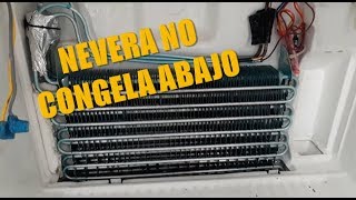 PORQUE LA NEVERA NO CONGELA ABAJO  Refrigerador LG NO ENFRÍA  solución al problema [upl. by Wolfgang]