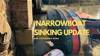 Sunken Narrowboat Update on the River Soar [upl. by Weingarten187]