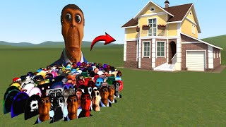 Obunga Family Vs Houses in Garrys Mod 48 [upl. by Nordna]