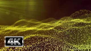 Abstract Gold Waves Screensaver  1 Hour Relaxing Cinematic Background Video 4K  Footage [upl. by Monica]